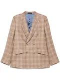 Paul Smith checked double-breasted blazer - Brown
