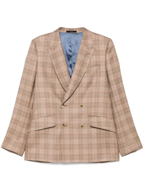 Paul Smith blazer con doble botonadura y motivo de cuadros