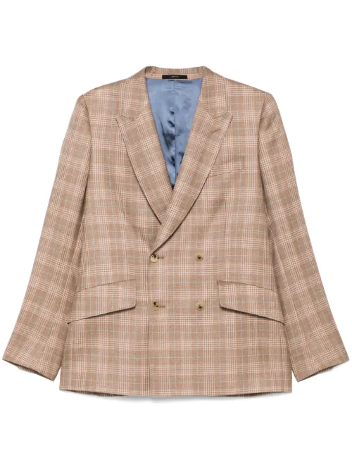 Blazer croisé à carreaux - Paul Smith - Modalova
