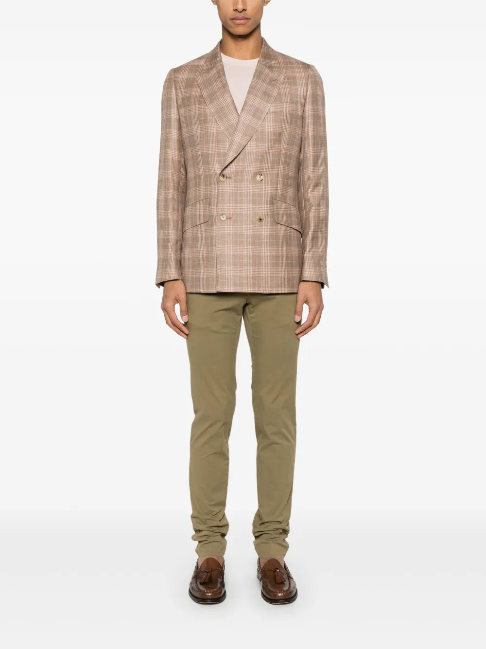 Paul Smith Geruite blazer - Bruin