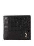 Saint Laurent Cassandre leather wallet - Black