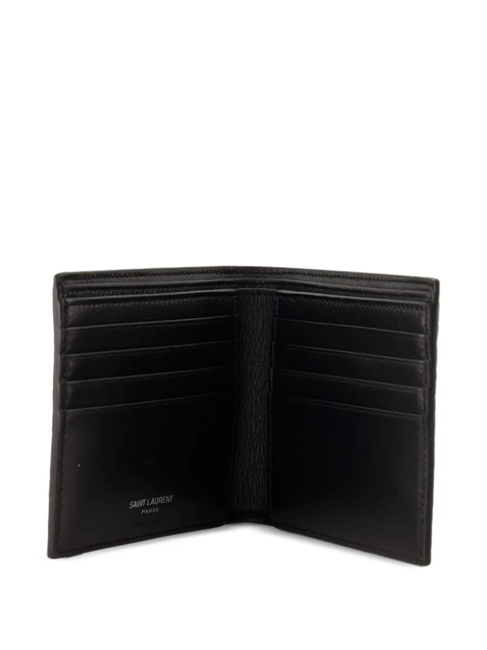 Saint Laurent Cassandre leren armband Zwart