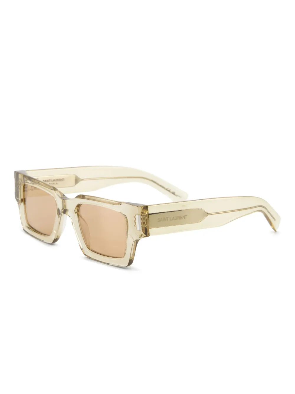 Saint Laurent Eyewear Zonnebril met doorzichtig montuur - Geel
