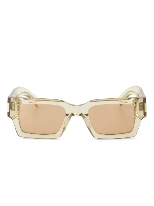 Saint Laurent Eyewear Occhiali Da Sole Trasparenti Giallo