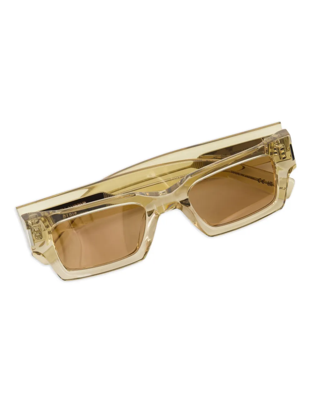 Saint Laurent Eyewear Zonnebril met doorzichtig montuur Geel