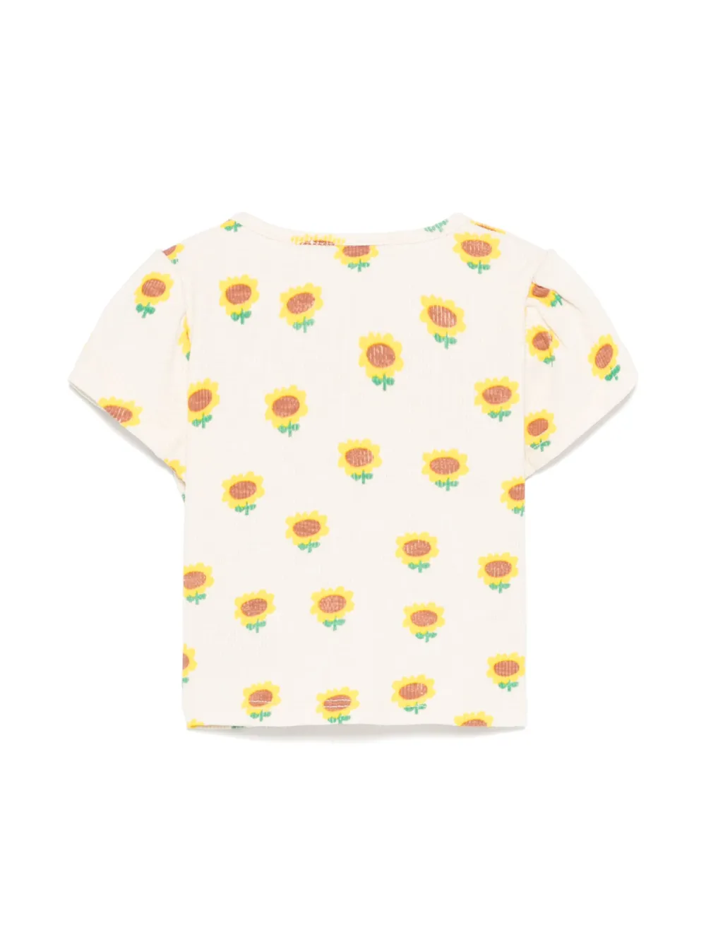 Bobo Choses T-shirt met zonnebloemprint Beige