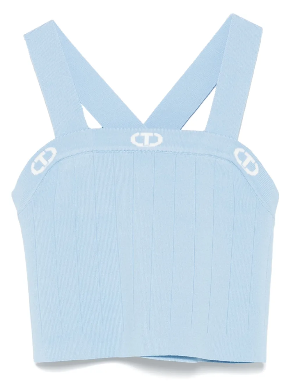 TWINSET Kids Top met logo-jacquard Blauw