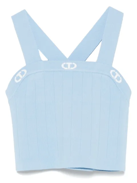TWINSET Kids logo-jacquard top