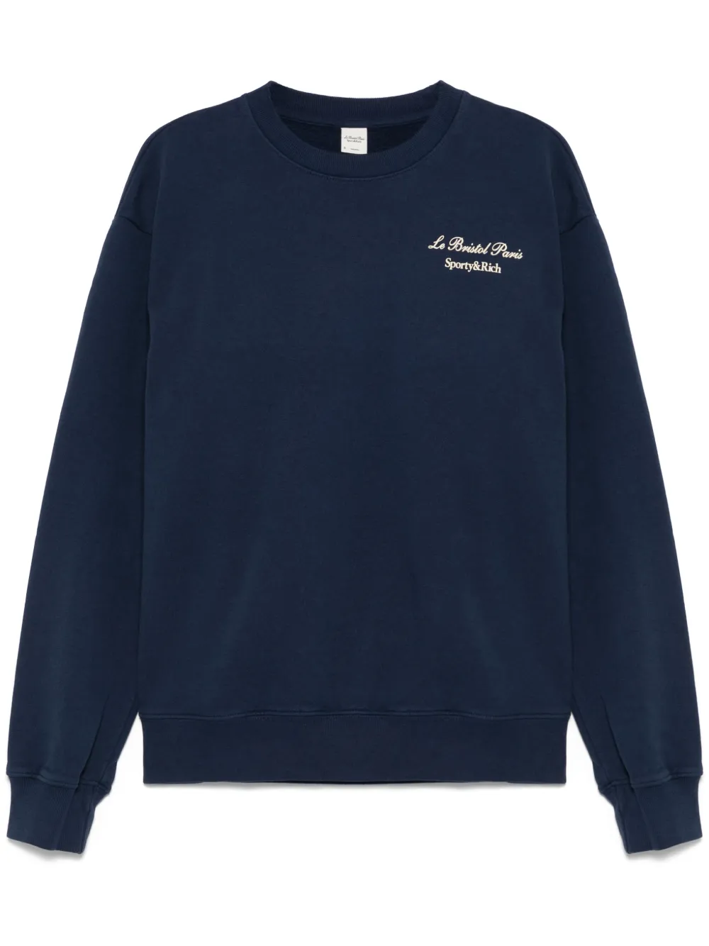 Sporty & Rich x Le Bristol Paris Faubourg sweater Blauw