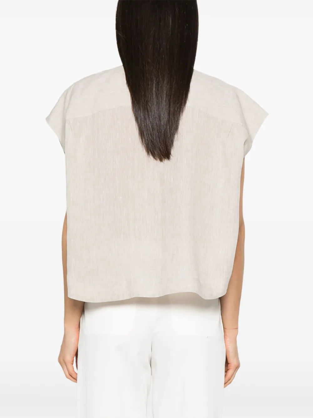 Fabiana Filippi Linnen blouse Grijs