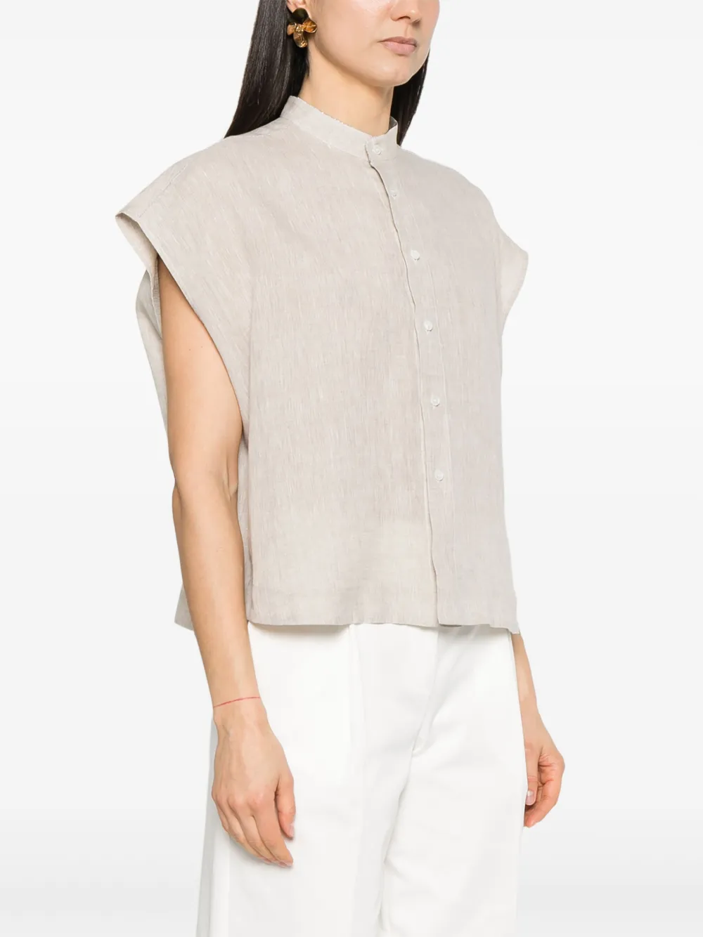 Fabiana Filippi Linnen blouse Grijs