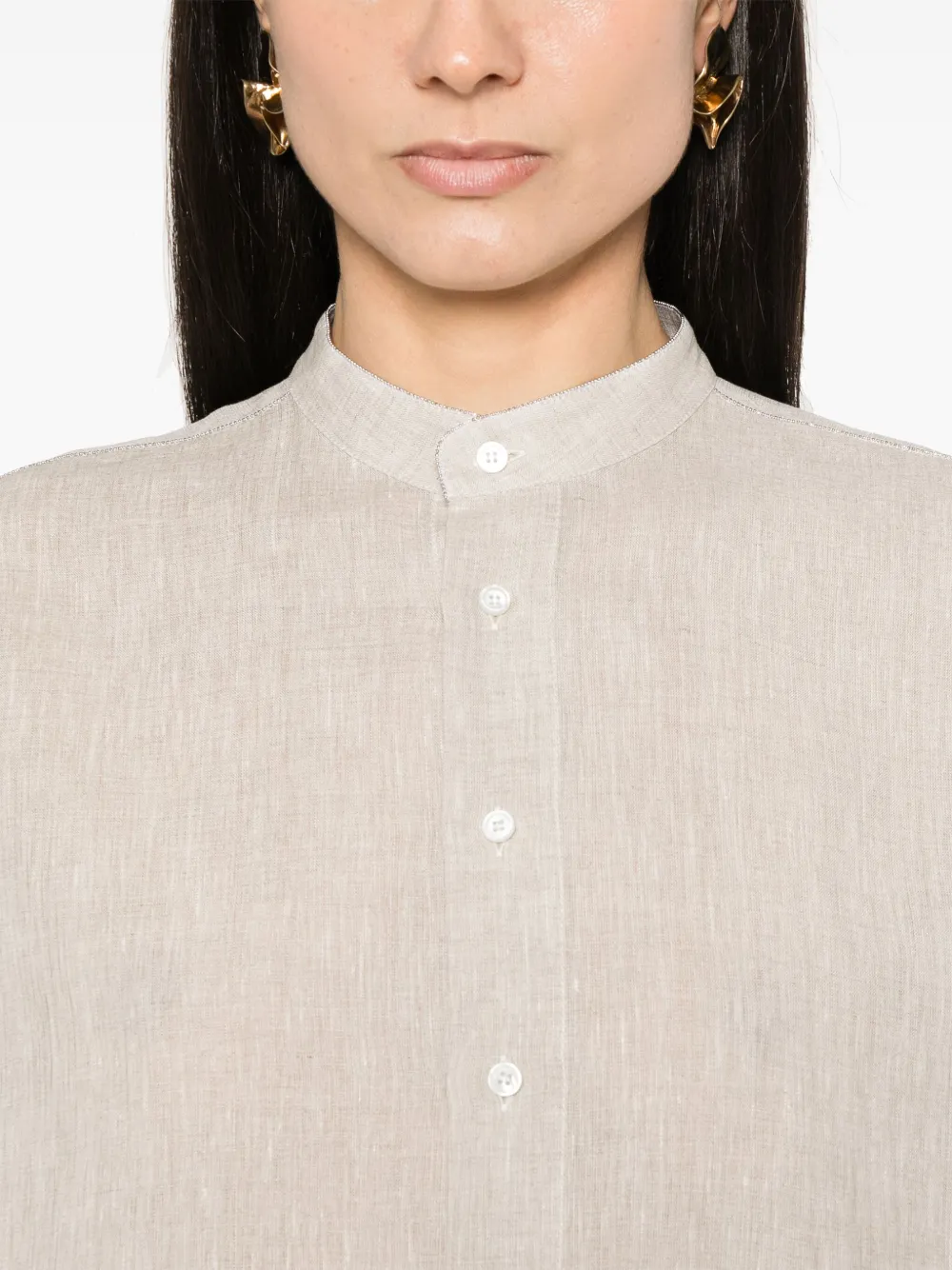 Fabiana Filippi Linnen blouse Grijs