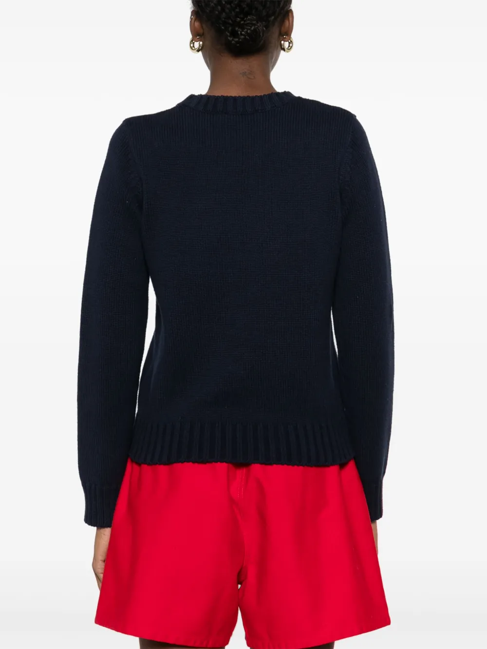 SPORTY AND RICH X LE BRISTOL PARIS CREST-EMBROIDERED SWEATER