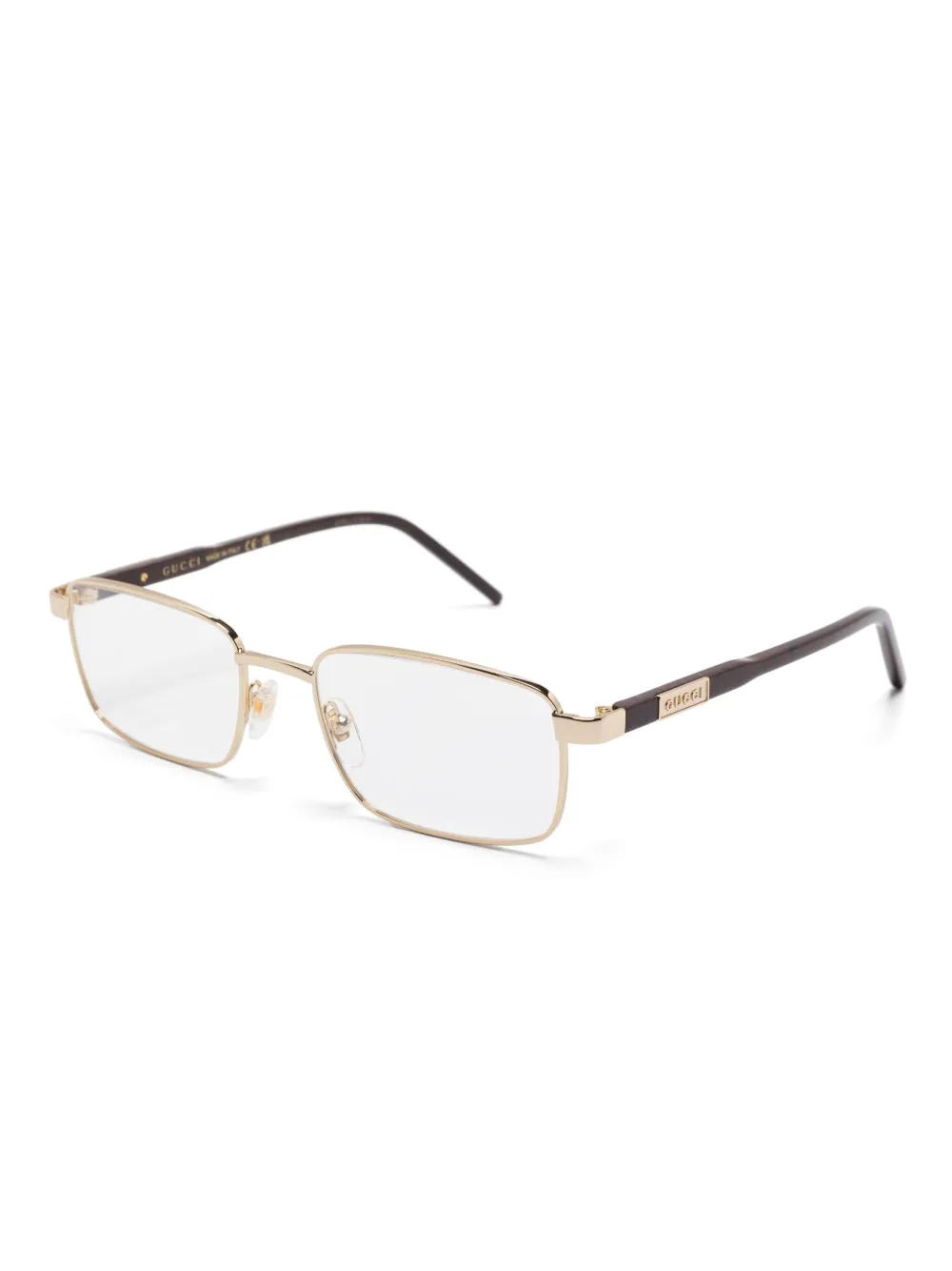 Gucci Eyewear Bril met rechthoekig montuur - Goud