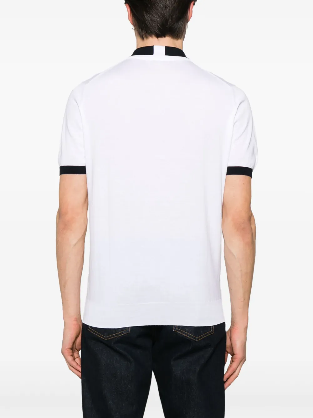 KITON KNITTED POLO SHIRT