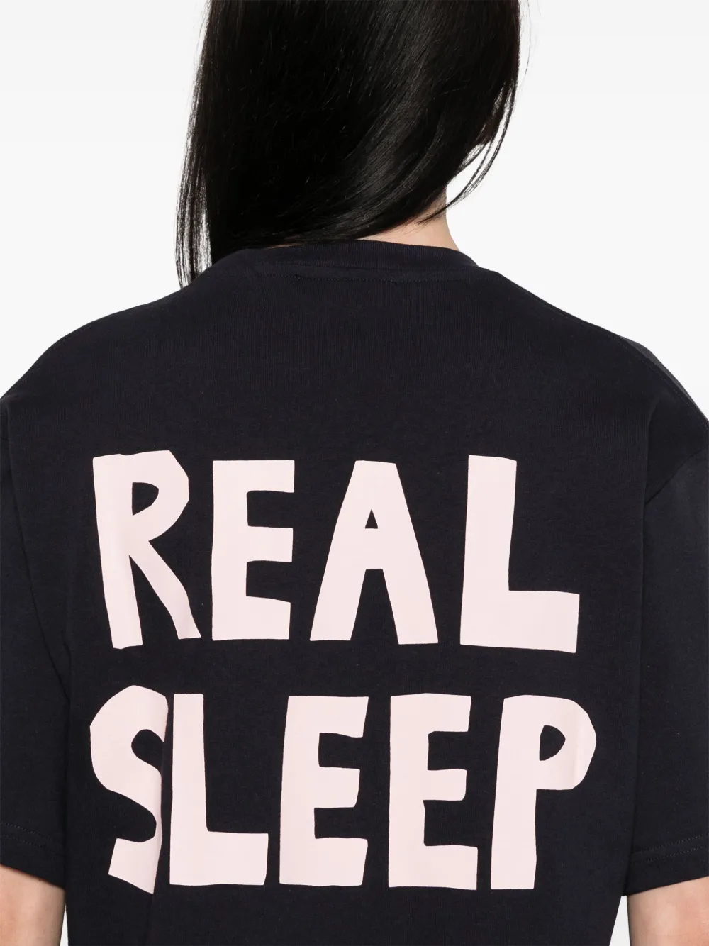 JW Anderson JWA T-shirt met tekst print Blauw