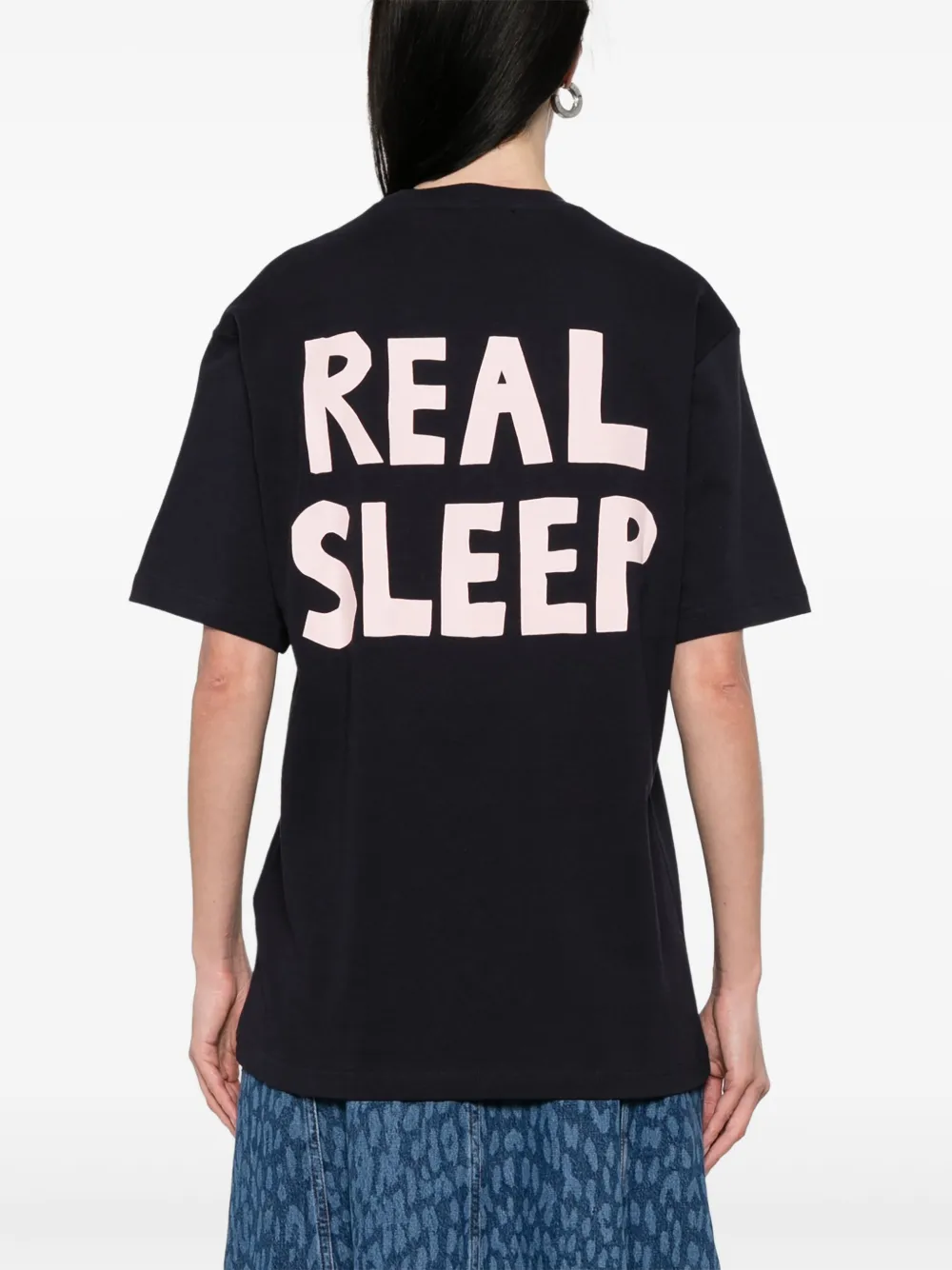 JW Anderson JWA T-shirt met tekst print Blauw
