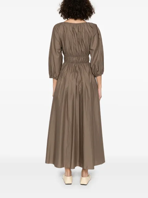 Matteau shirred plunge midi dress SPBDRPL - 3