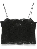 Matteau Broderie crop top - Black