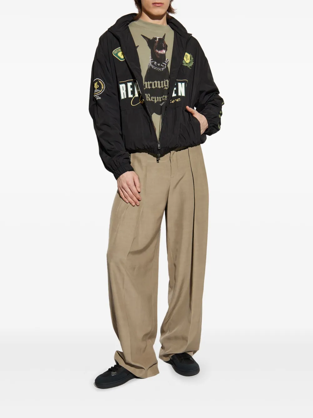 Represent Black 'world Championship' Track Jacket In Schwarz