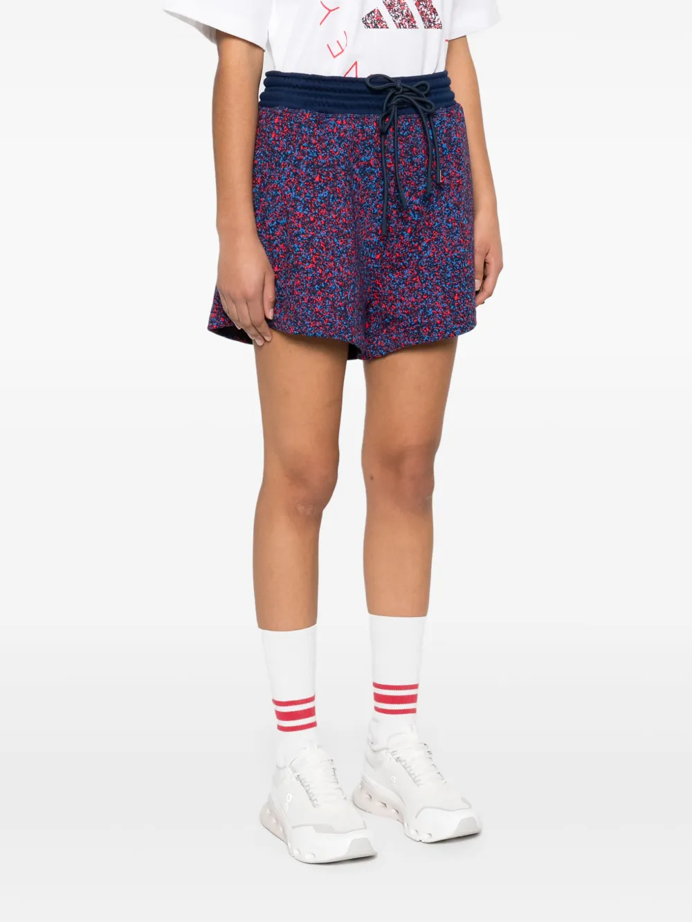 adidas by Stella McCartney Badstof shorts met print Blauw