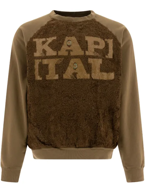 KAPITAL faux fur-embellished sweatshirt
