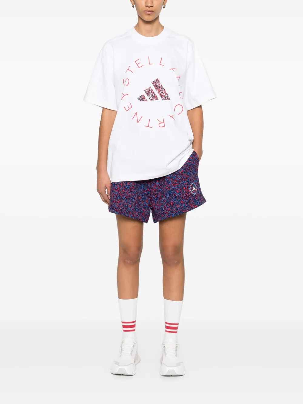 adidas by Stella McCartney T-shirt met grafische print - Wit