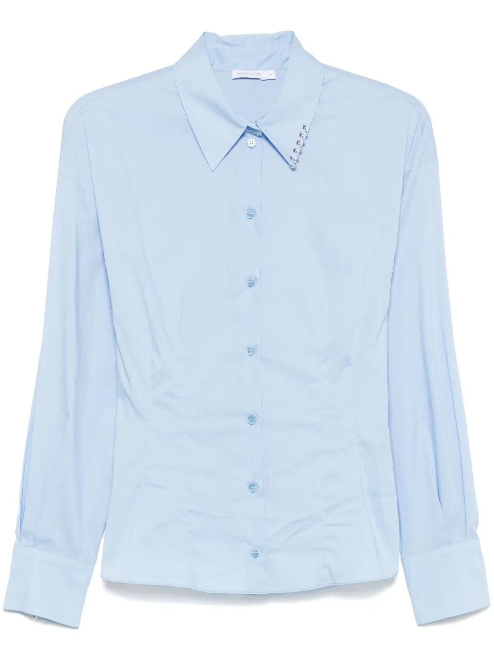 Patrizia Pepe Blouse met ringdetail Blauw