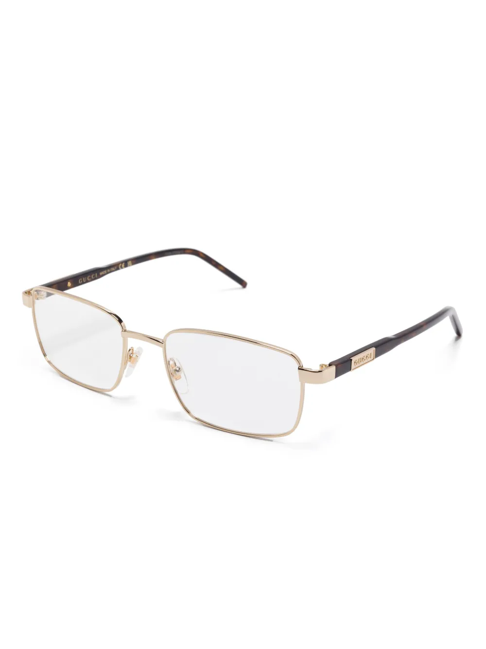 Gucci Eyewear Bril met rechthoekig montuur - Goud