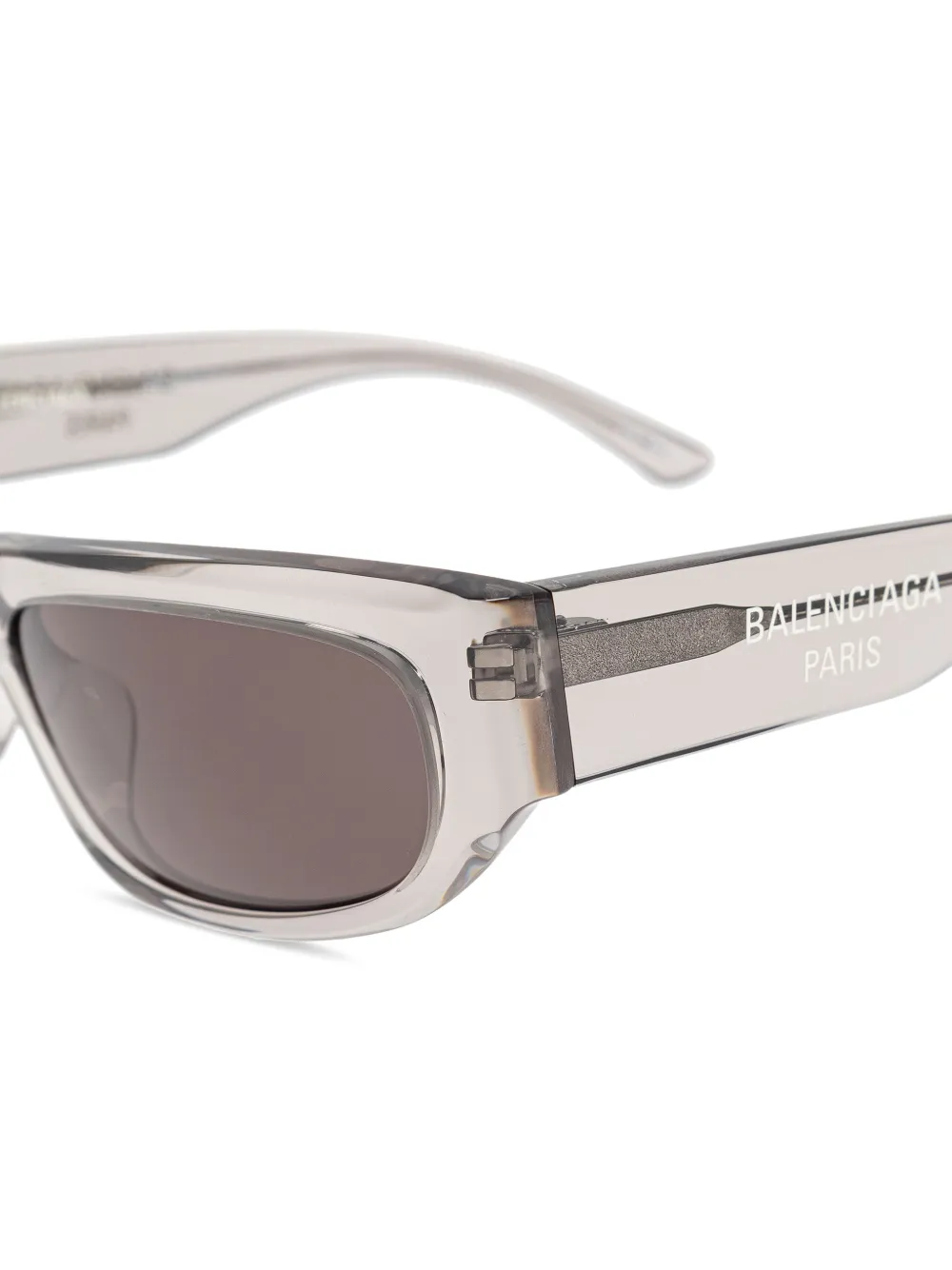 Balenciaga Eyewear Zonnebril met rechthoekig montuur Grijs
