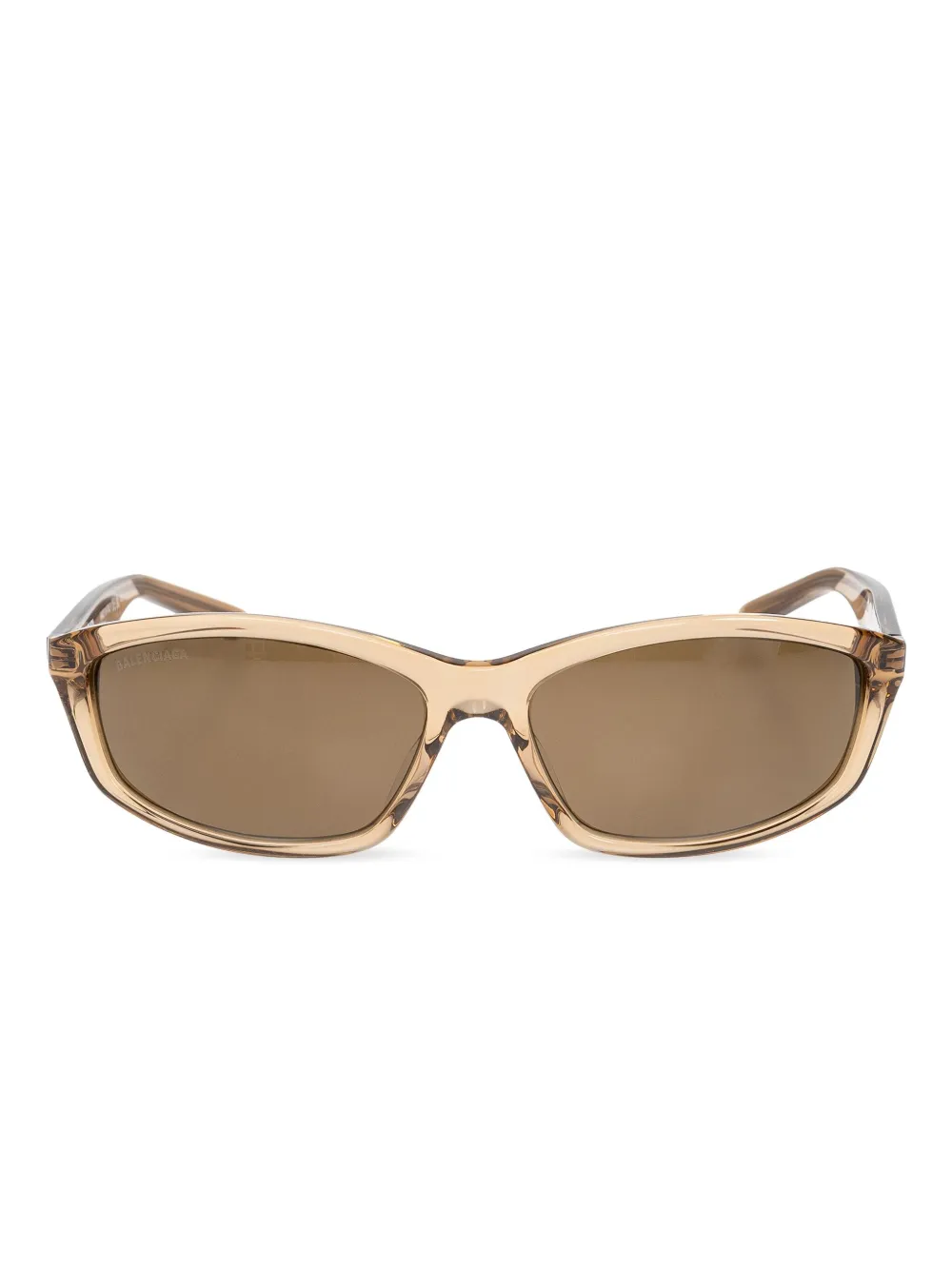 Balenciaga Eyewear Zonnebril met logoprint Beige