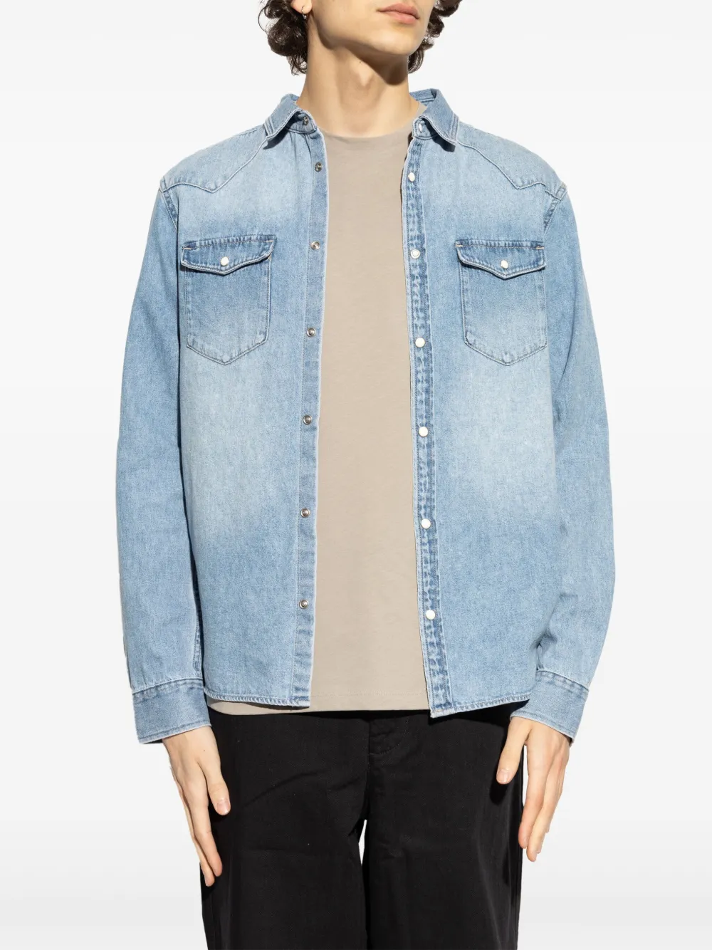 AllSaints MacGowan denim overhemd Blauw