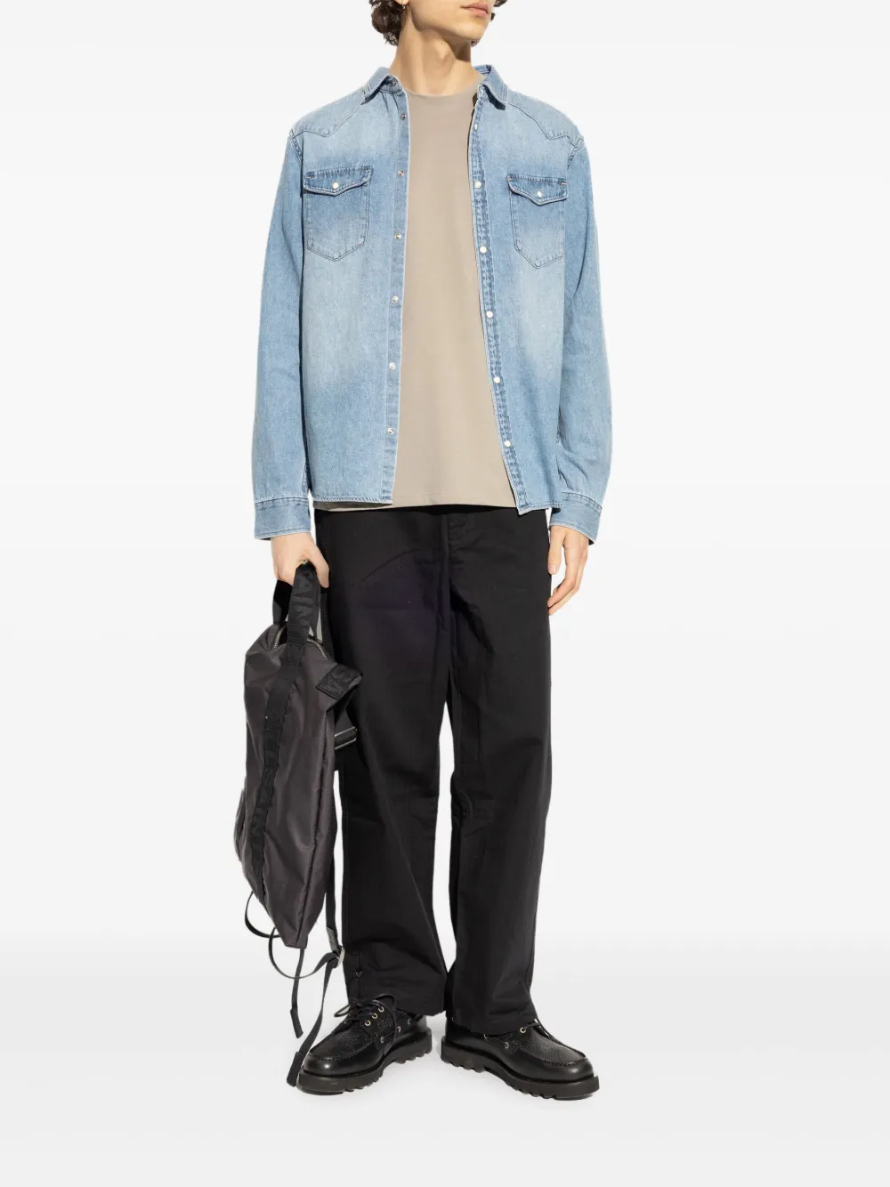 AllSaints MacGowan denim overhemd - Blauw