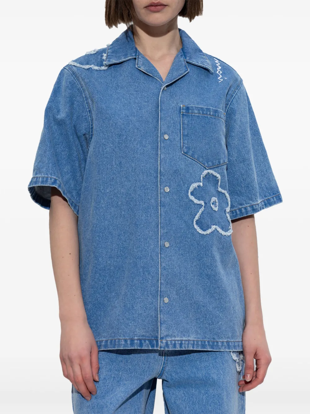 Marni Sweater met bloemenprint Blauw