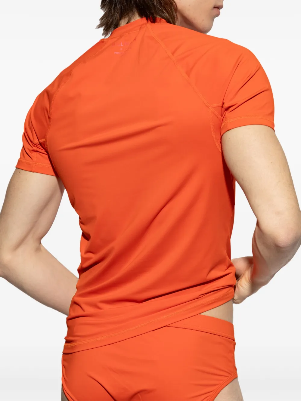 Balmain T-shirt met geborduurd logo Oranje