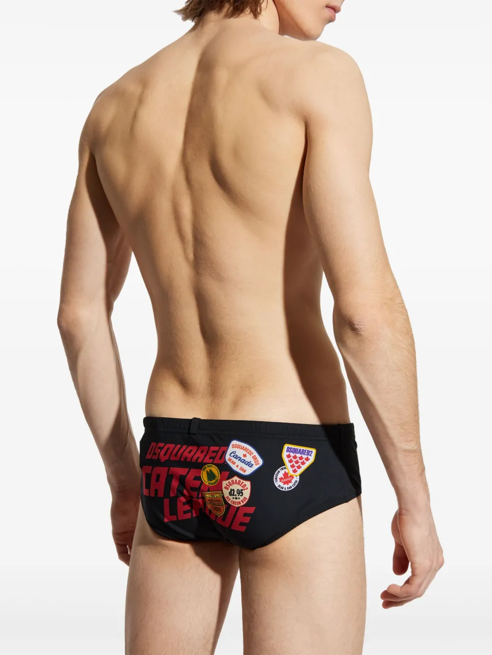 Shop Dsquared2 Logo-print Swim Trunks In Black