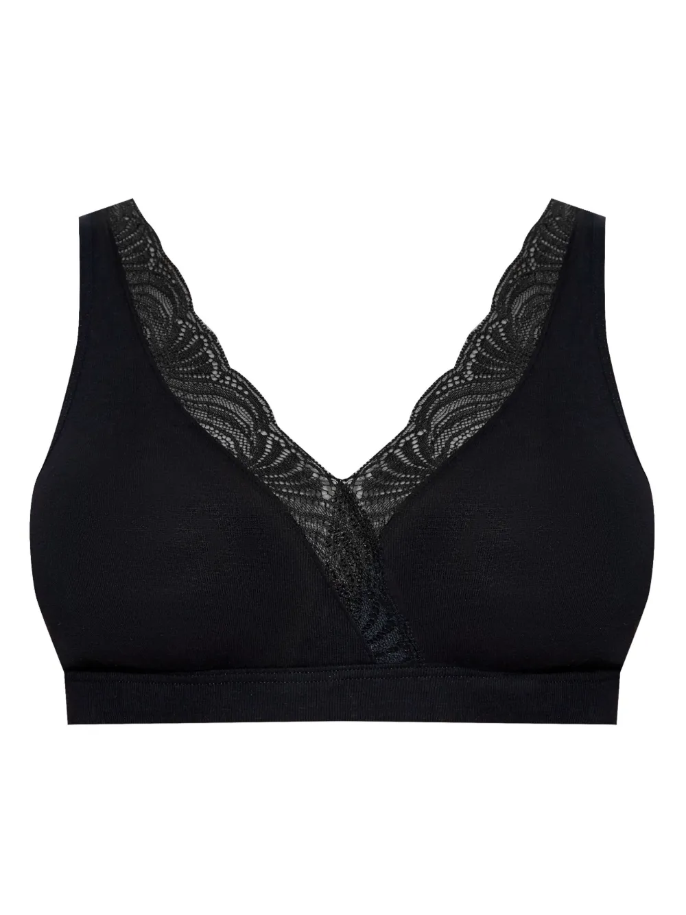 Hanro lace trim bra – Black