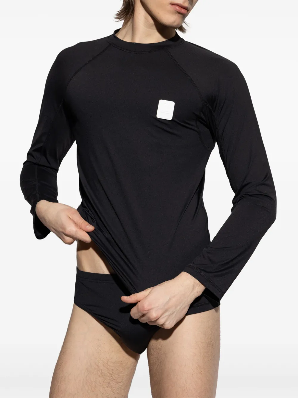 Balmain T-shirt met geborduurd logo Zwart