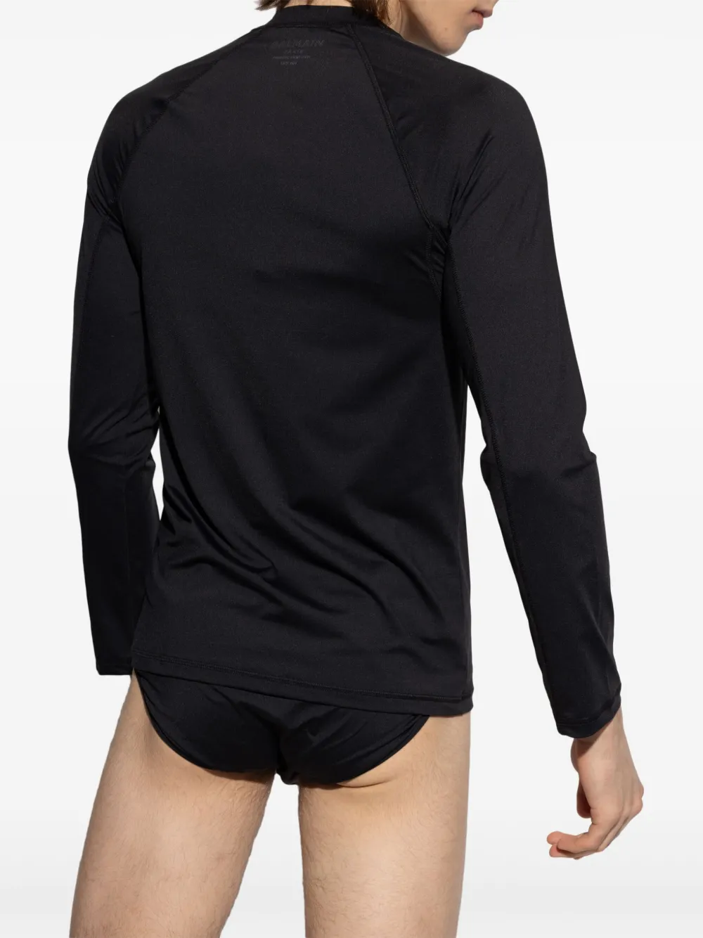 Balmain T-shirt met geborduurd logo Zwart