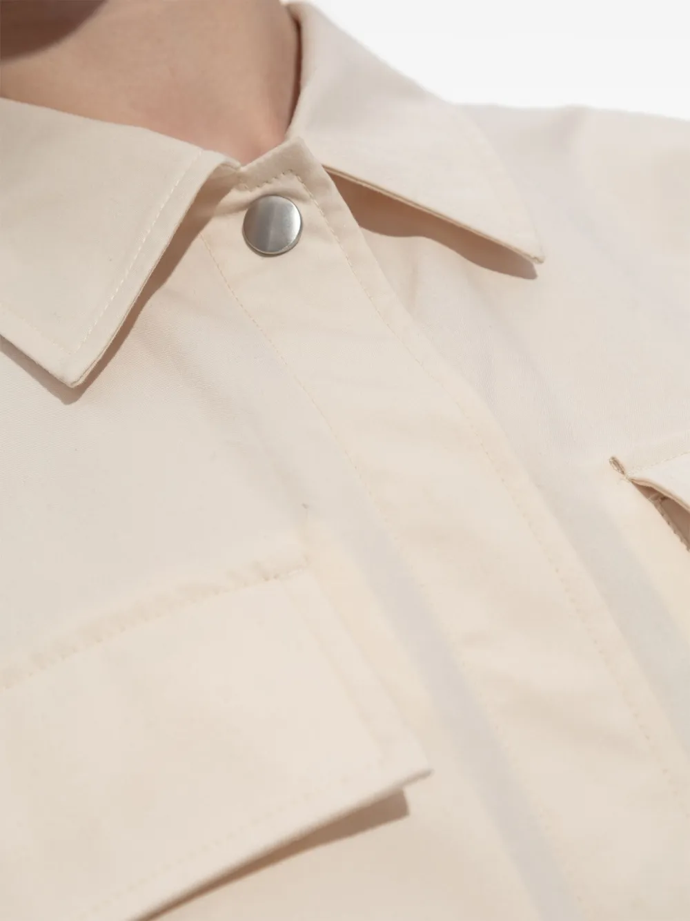 Jil Sander Overhemd met opgestikte zak Beige