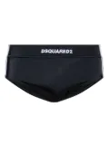 DSQUARED2 logo-embroidered swim trunks - Black