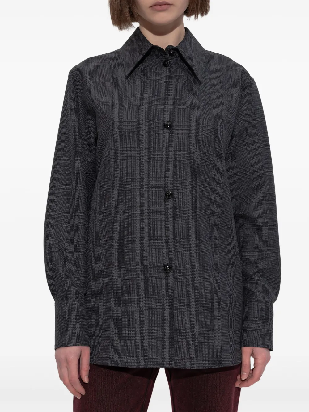 Alexander McQueen blouse met tartan ruit Grijs