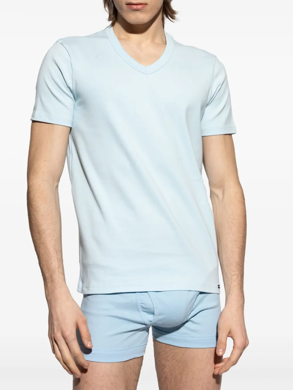 TOM FORD T-shirt met V-hals - Blauw