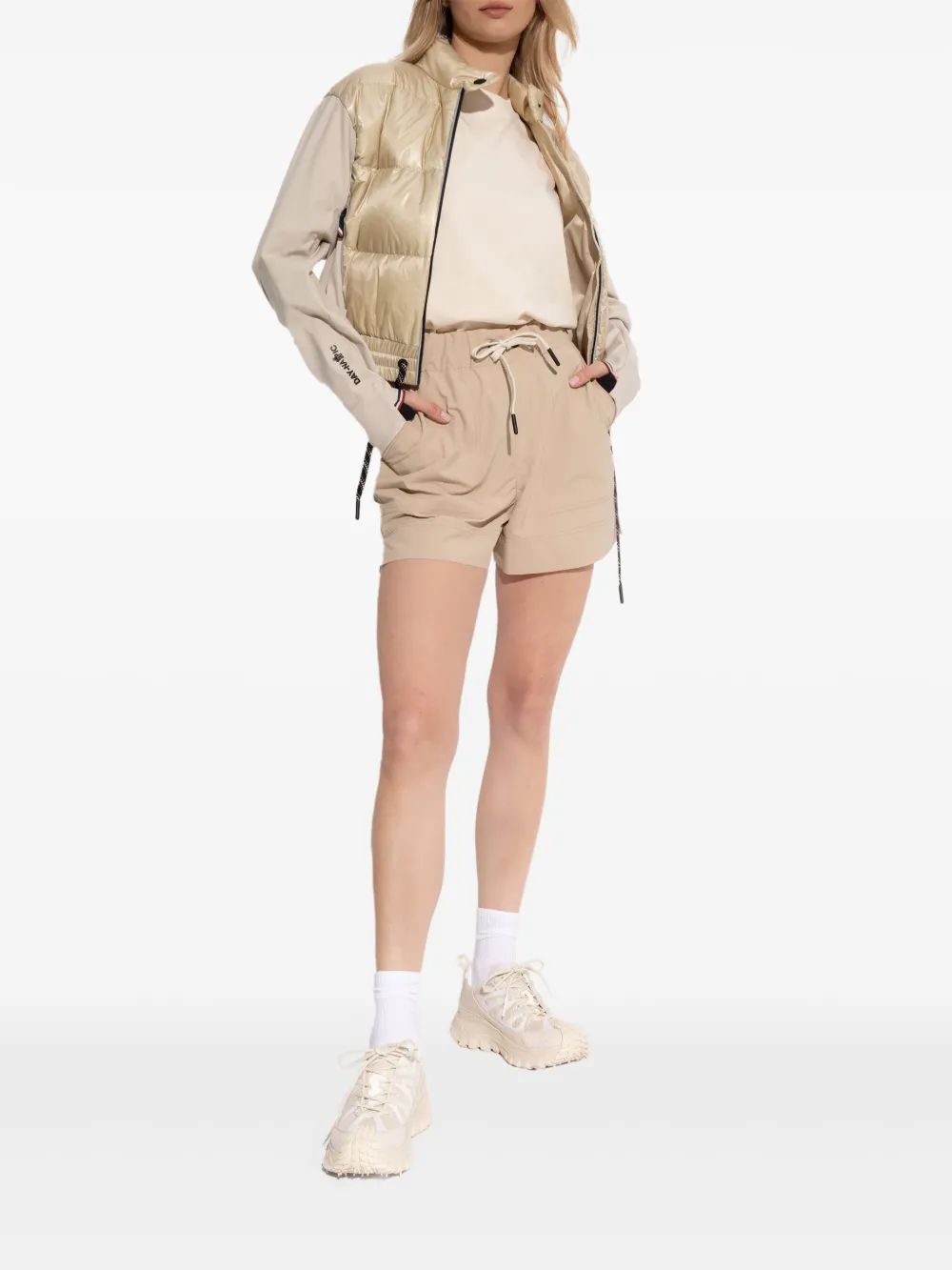 Moncler Grenoble Gewatteerd jack met rits - Beige