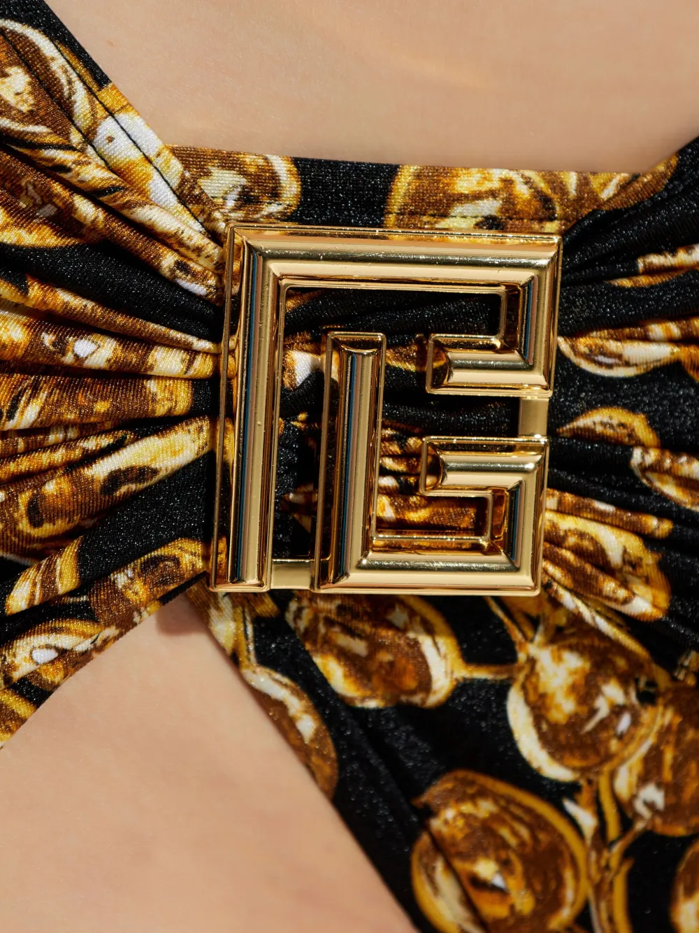 Shop Balmain Geometric-print Pareo In Black