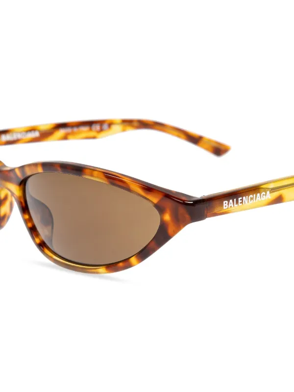 Balenciaga Eyewear Blade サングラス | ブラウン | FARFETCH JP