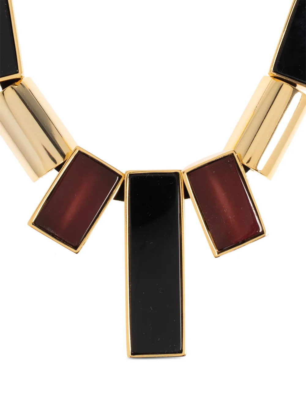 Dsquared2 Necklace With Geometric Resin Stones In Black