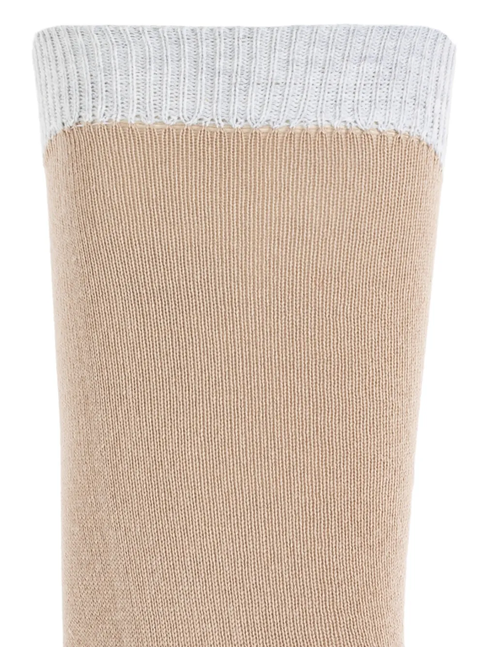 Eleventy fine-ribbed socks - Beige