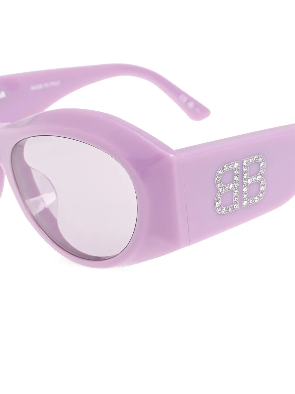 Balenciaga Eyewear Zonnebril met ovalen montuur Paars