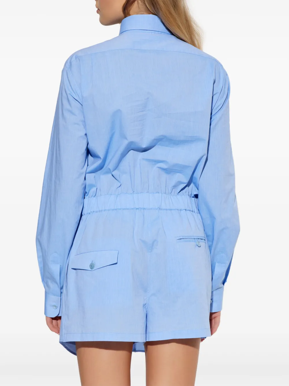 Moschino Blousejurk met geborduurd logo Blauw